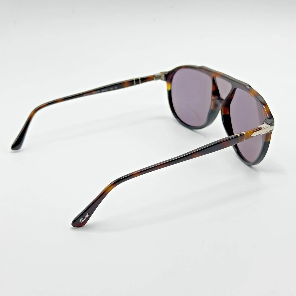 Persol Sunglasses PO3217S 1089R5 Brown Black Tortoise Pilot Frame Grey Lens 59mm